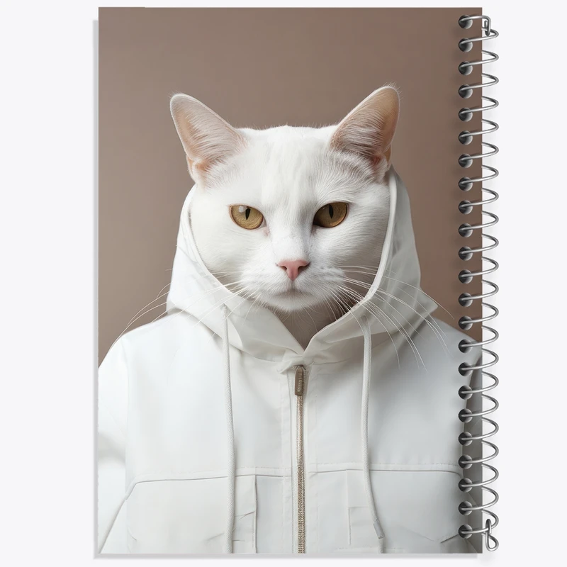 دفتر طراحی 50 برگ خندالو طرح گربه بامزه کد F3017