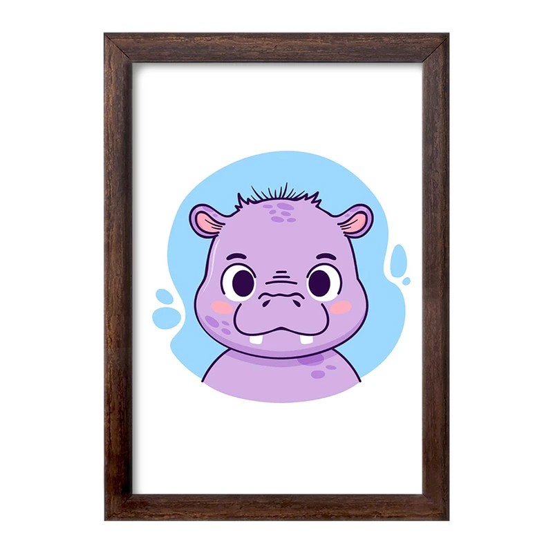 تابلو خندالو طرح اسب آبی حیوانات بامزه کد 37144