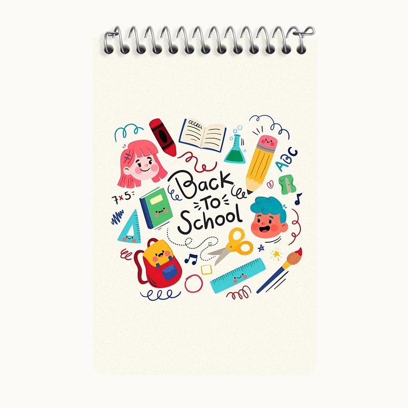 دفتر یادداشت 50 برگ خندالو طرح بازگشت به مدرسه کد F6126