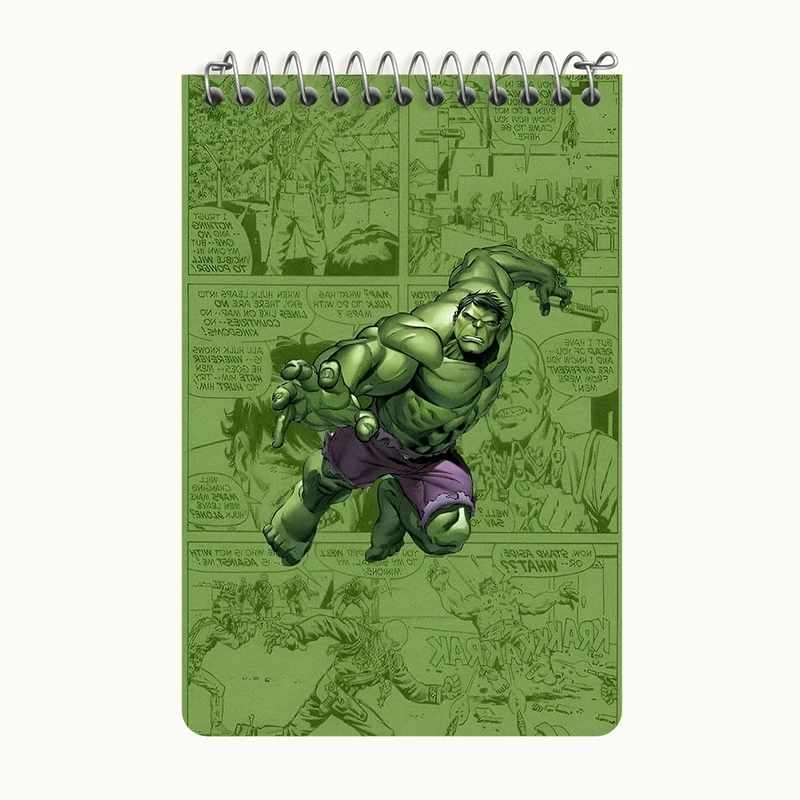 دفتر یادداشت 50 برگ خندالو طرح هالک کد F3955