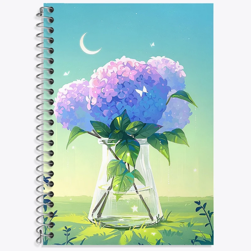 دفتر لغت 50 برگ خندالو طرح گلدان گل کد N9421