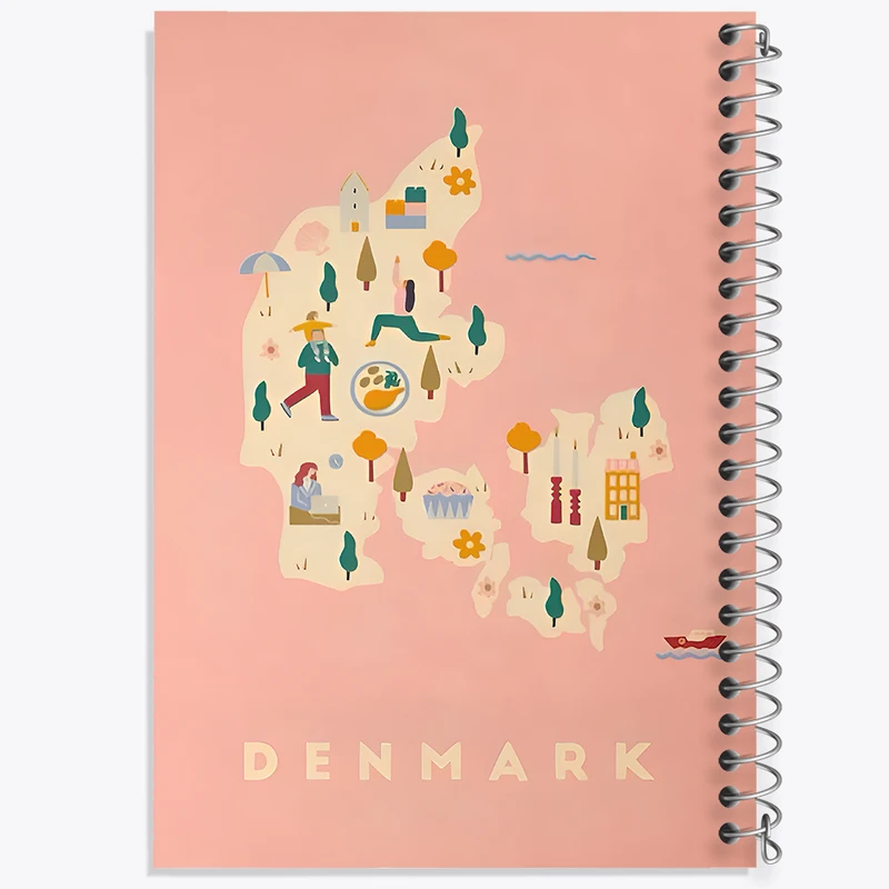 دفتر نقاشی 50 برگ خندالو طرح دانمارک (Denmark) کد F14364