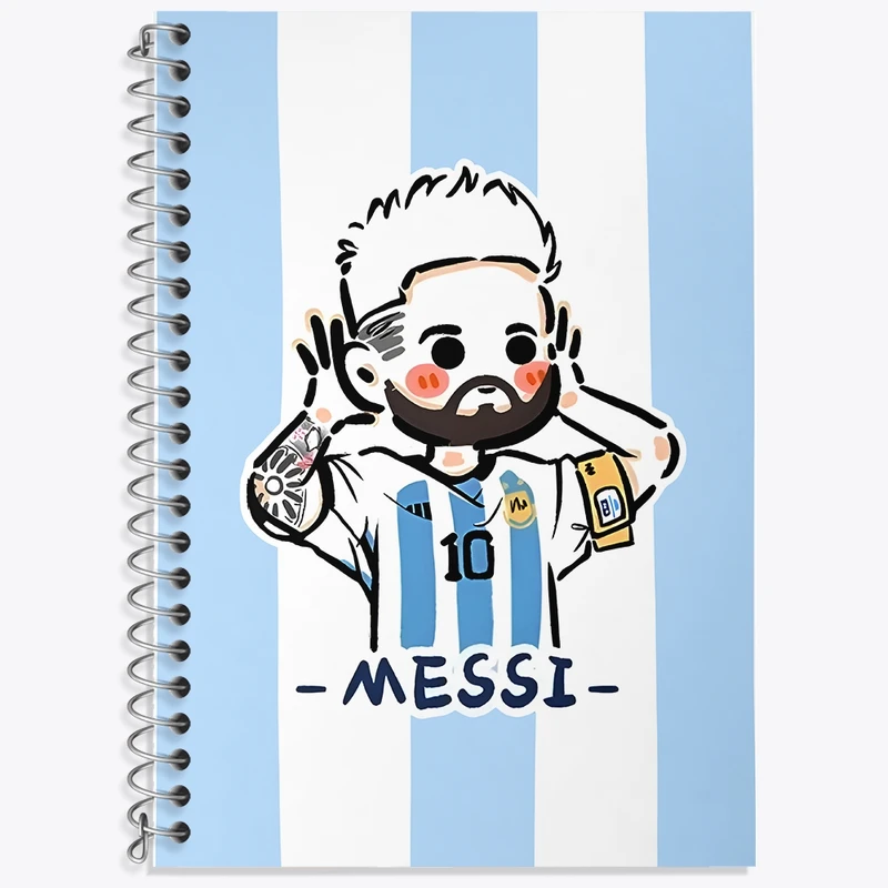 دفتر زبان 50 برگ خندالو مدل سه خط طرح لیونل مسی کد N6673