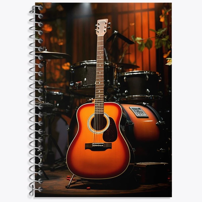 دفتر نت موسیقی 50 برگ خندالو طرح گیتار کد F4301