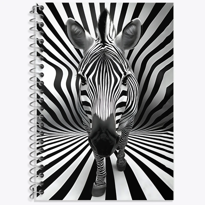 دفتر زبان 50 برگ خندالو مدل دو خط طرح گورخر کد F9938