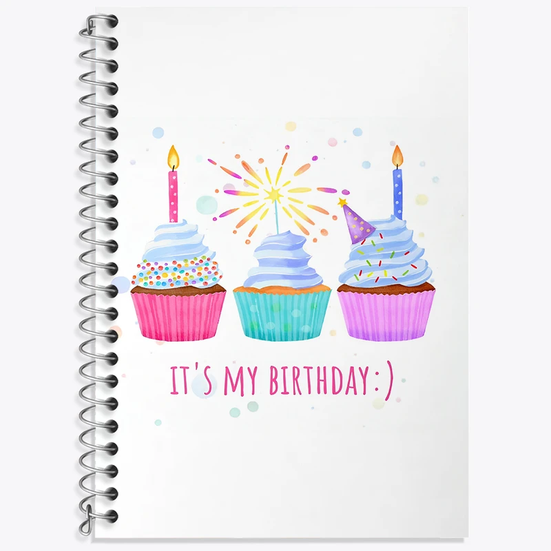 دفتر زبان دوخط 50 برگ خندالو طرح تولد مبارک کد F4210