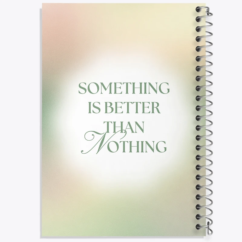 دفتر طراحی 50 برگ خندالو طرح Something Is Better Than Nothing کد N2359