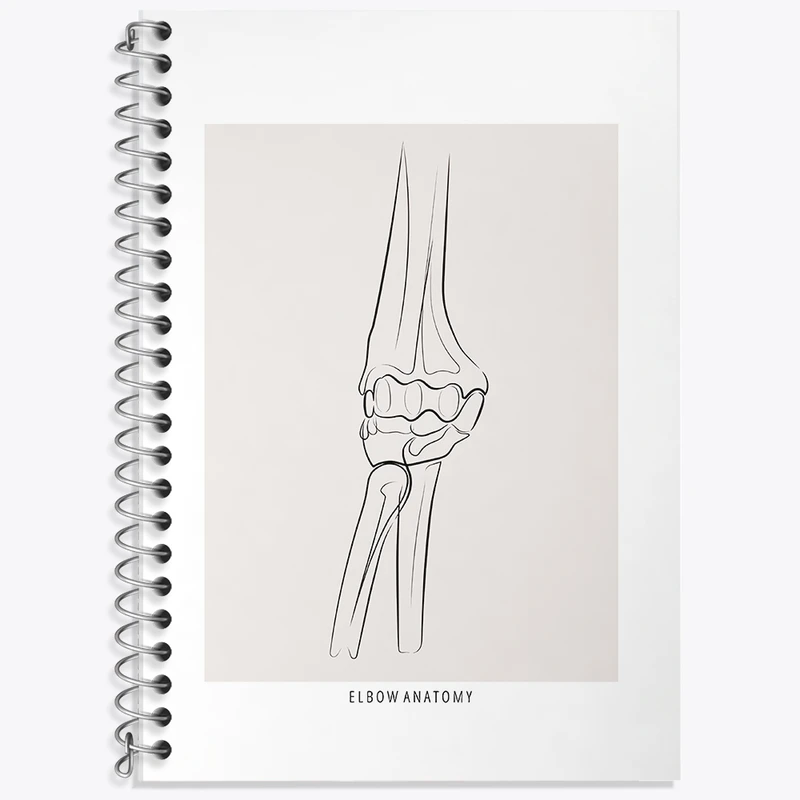دفتر لغت 50 برگ خندالو طرح آناتومی آرنج (Elbow Anatomy) کد F13914
