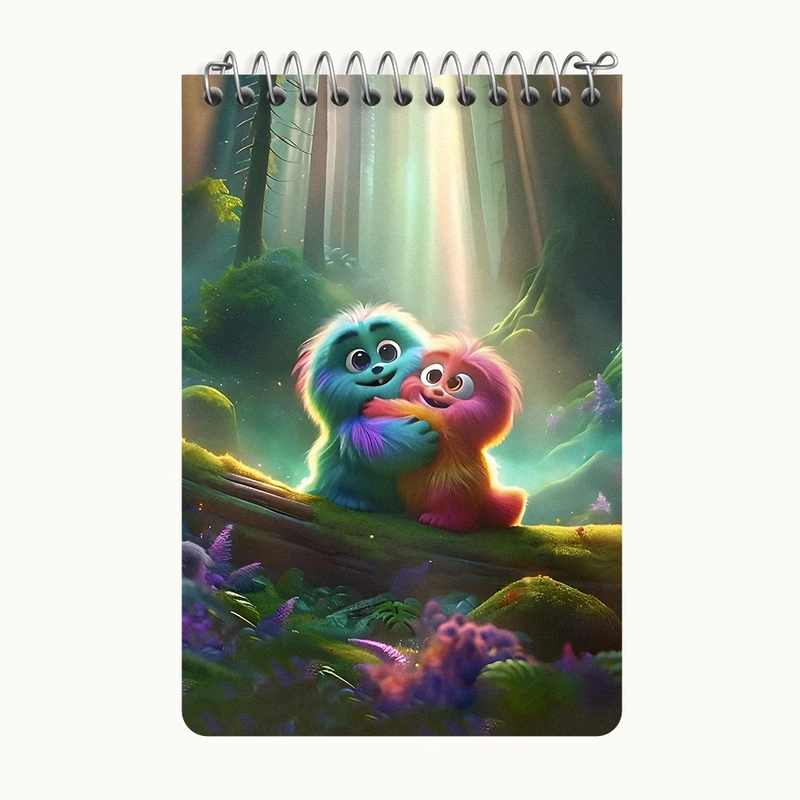 دفتر یادداشت 50 برگ خندالو طرح هیولای کیوت کد F6280