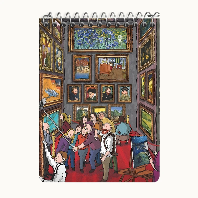 دفتر یادداشت 50 برگ خندالو طرح ونسان ونگوگ کد N4167