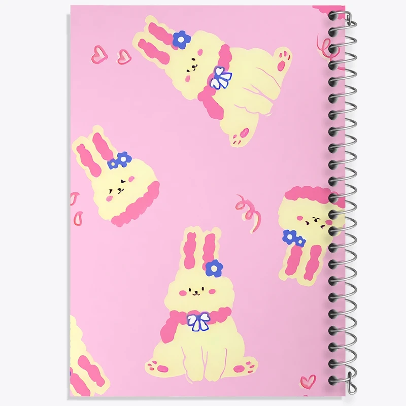 دفتر شطرنجی 50 برگ خندالو طرح پترن خرگوشی کد N7081