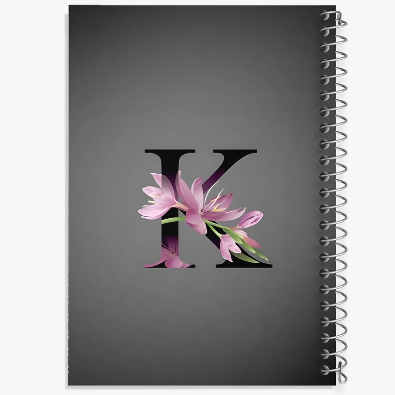 دفتر طراحی 50 برگ خندالو طرح حرف K کد F4320