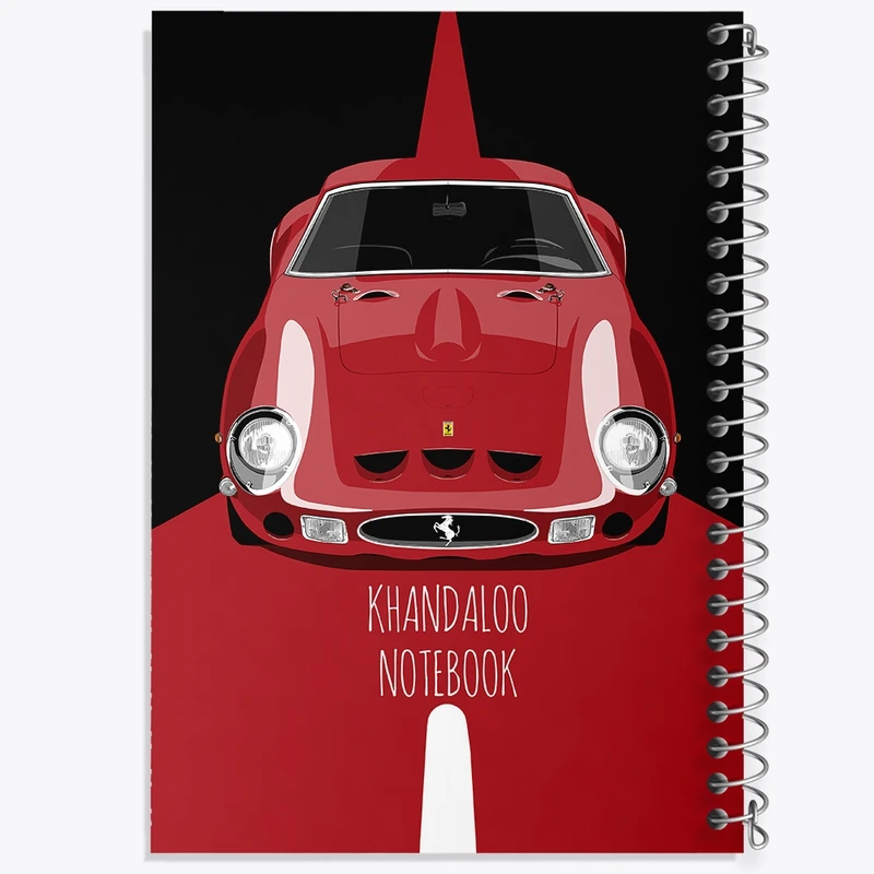 دفتر شطرنجی 50 برگ خندالو طرح ماشین اسپرت کد N8270