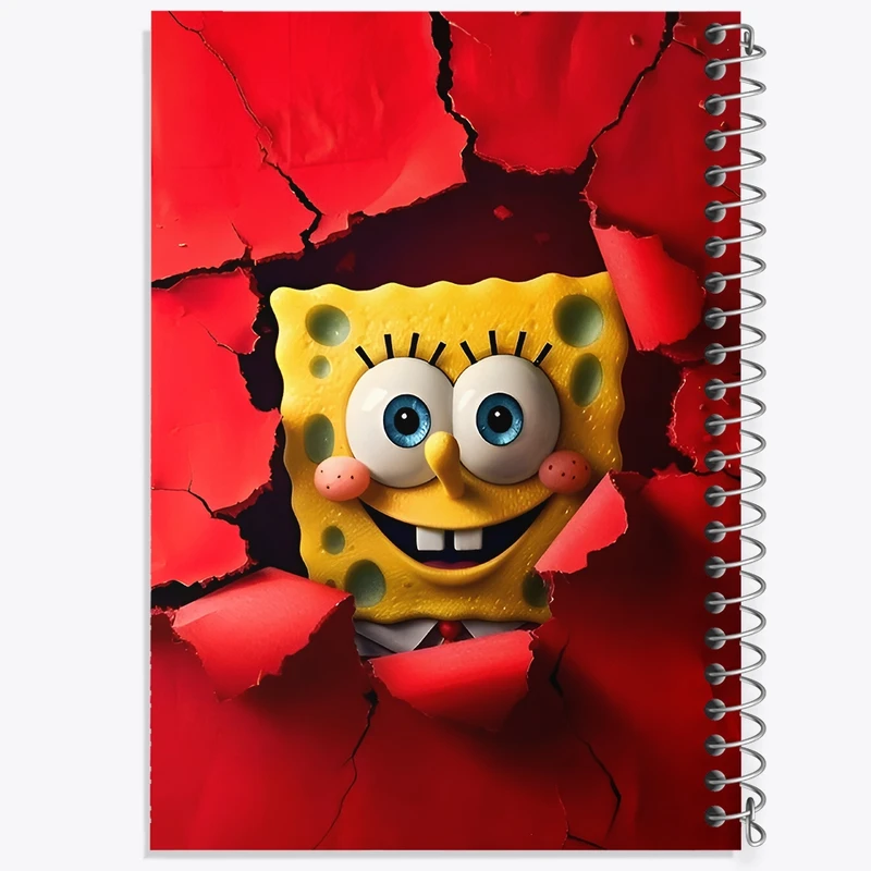 دفتر طراحی 50 برگ خندالو طرح باب اسفنجی کد F8549