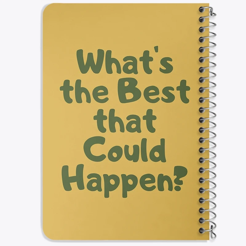 دفتر یادداشت 50 برگ خندالو طرح What's The Best That Could Happen? کد F11891