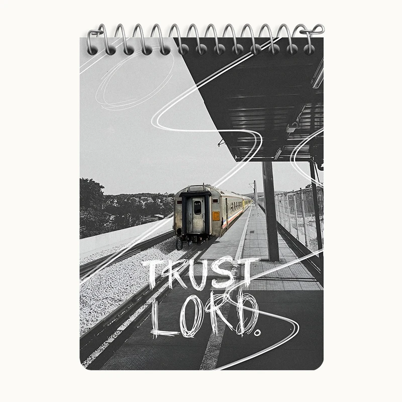 دفتر یادداشت 50 برگ خندالو طرح Trust lord کد N7343