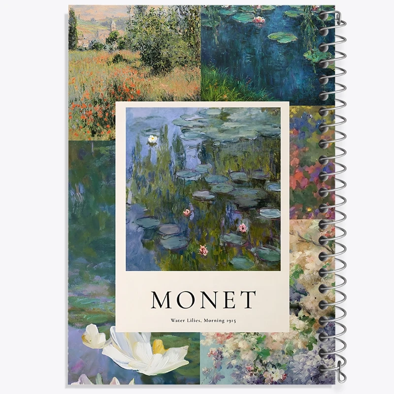 دفتر طراحی 50 برگ خندالو طرح کلود مونه (Claude Monet) کد F10715