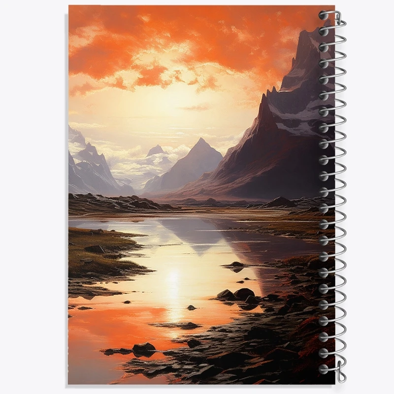 دفتر طراحی 50 برگ خندالو طرح منظره غروب کد F435