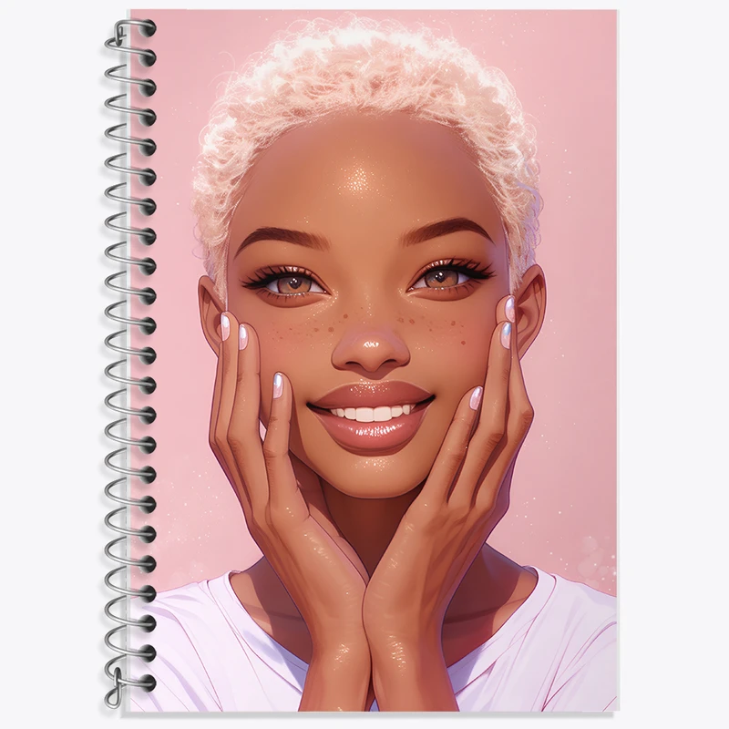 دفتر زبان 50 برگ خندالو مدل دو خط طرح دخترانه کد F10820