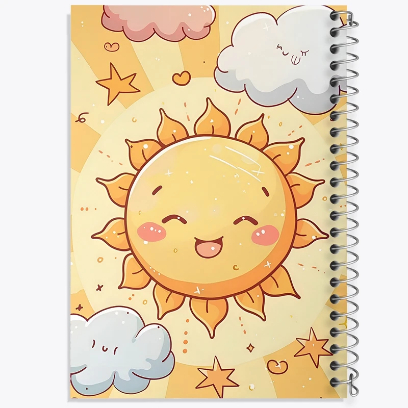 دفتر ژورنال نویسی 50 برگ خندالو مدل نقطه ای طرح خورشید بانمک کد N6814