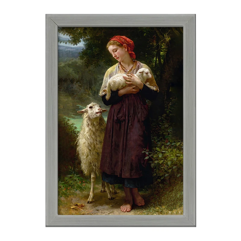 تابلو خندالو طرح نقاشی بره تازه متولد شده اثر ویلیام بوگرو کد F12229