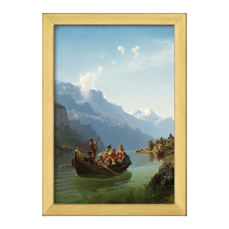 تابلو خندالو طرح نقاشی صفوف عروس در هاردانگرفورد اثر آدولف تایدمند کد F12329