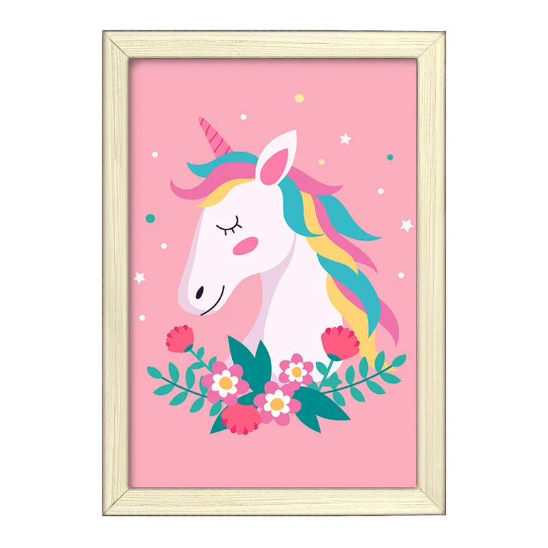 تابلو خندالو طرح اسب تک شاخ یونیکورن  کد 1101