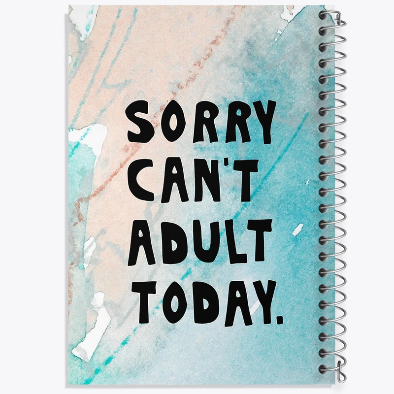 دفتر مشق 50 برگ خندالو طرح Sorry Can't Adult Today کد F11411