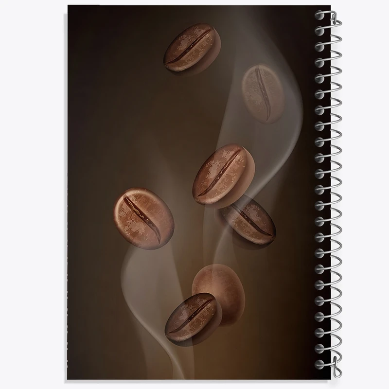 دفتر ژورنال نویسی 50 برگ خندالو مدل نقطه ای طرح قهوه (Coffee) کد F4257