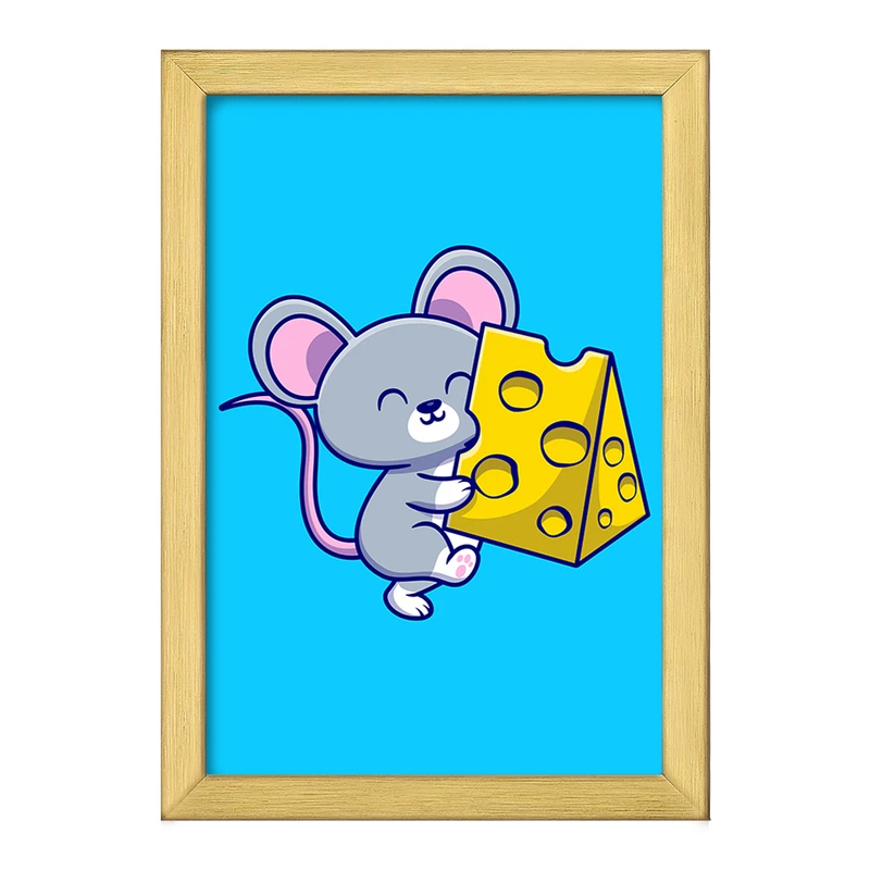 تابلو خندالو طرح  حیوانات بامزه موش کد 25439