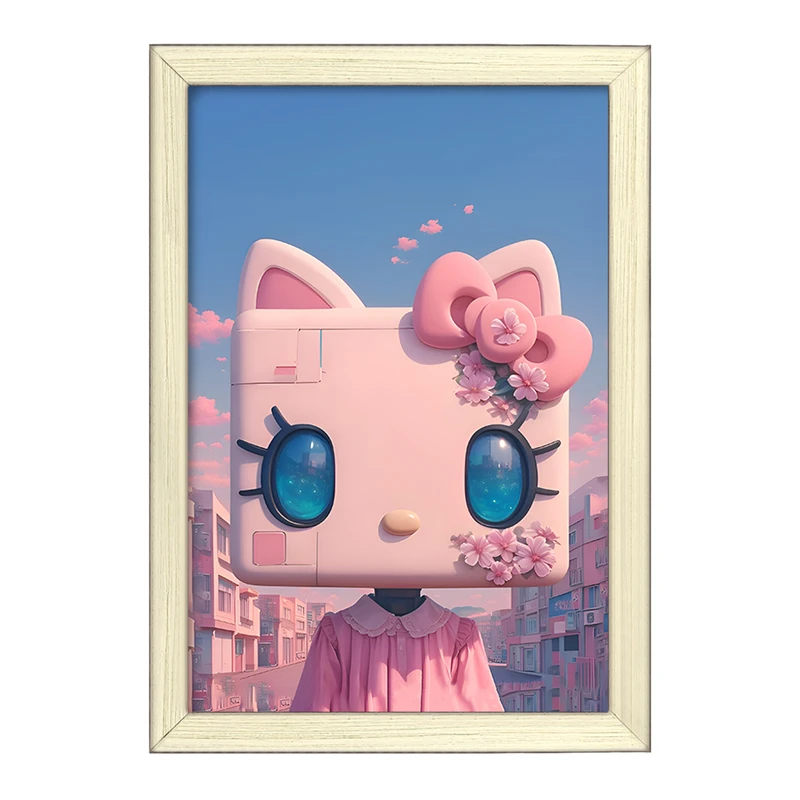 تابلو خندالو طرح هلو کیتی (Hello Kitty) کد F11486