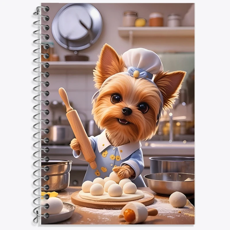 دفتر لغت 50 برگ خندالو طرح سگ شیرینی پز کد F9296