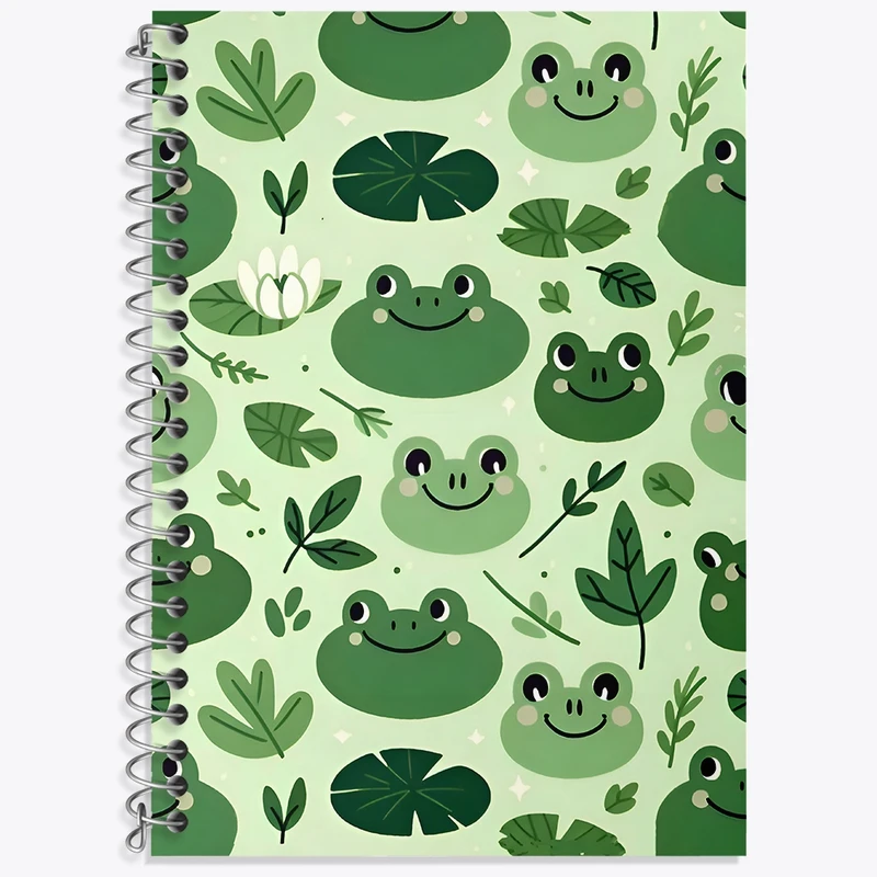 دفتر لغت 50 برگ خندالو طرح پترن قورباغه کد N6488