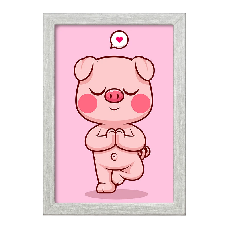 تابلو خندالو طرح حیوانات بامزه خوک کد 29444