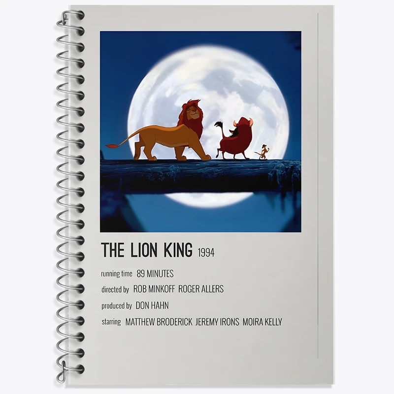 دفتر زبان 50 برگ خندالو مدل سه خط طرح شیرشاه (The Lion King) کد F13249