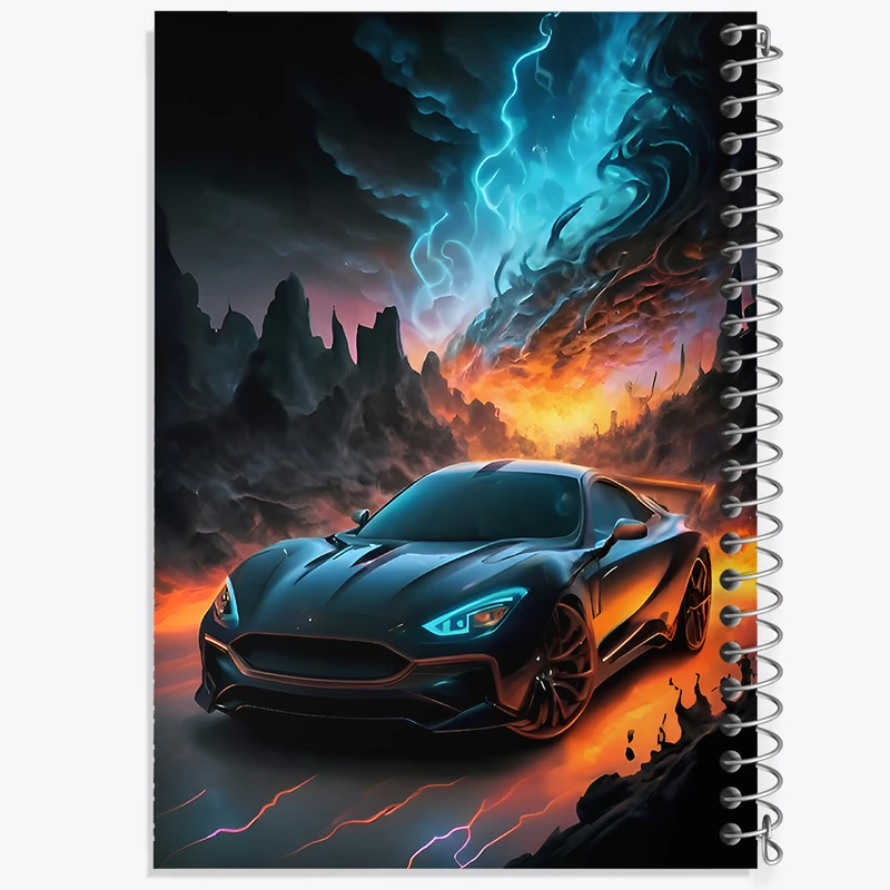 دفتر مشق 50 برگ خندالو طرح ماشین اسپرت کد F9129