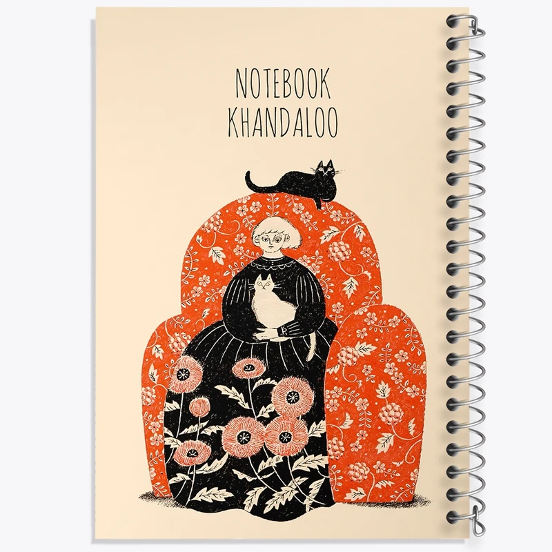 دفتر ژورنال نویسی 50 برگ خندالو مدل نقطه ای طرح دخترانه فانتزی کد N7765