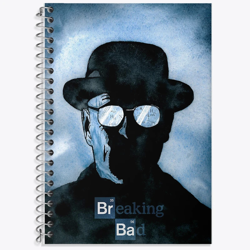دفتر زبان دوخط 50 برگ خندالو طرح بریکینگ بد (Breaking Bad) کد F11448
