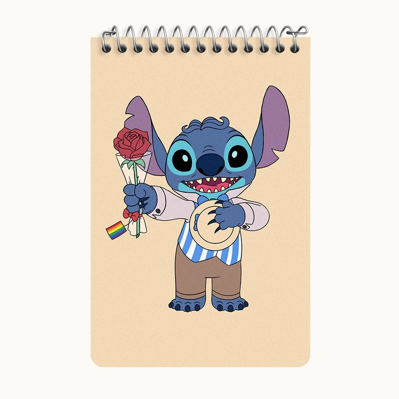 دفتر یادداشت 50 برگ خندالو طرح استیچ کد F2778