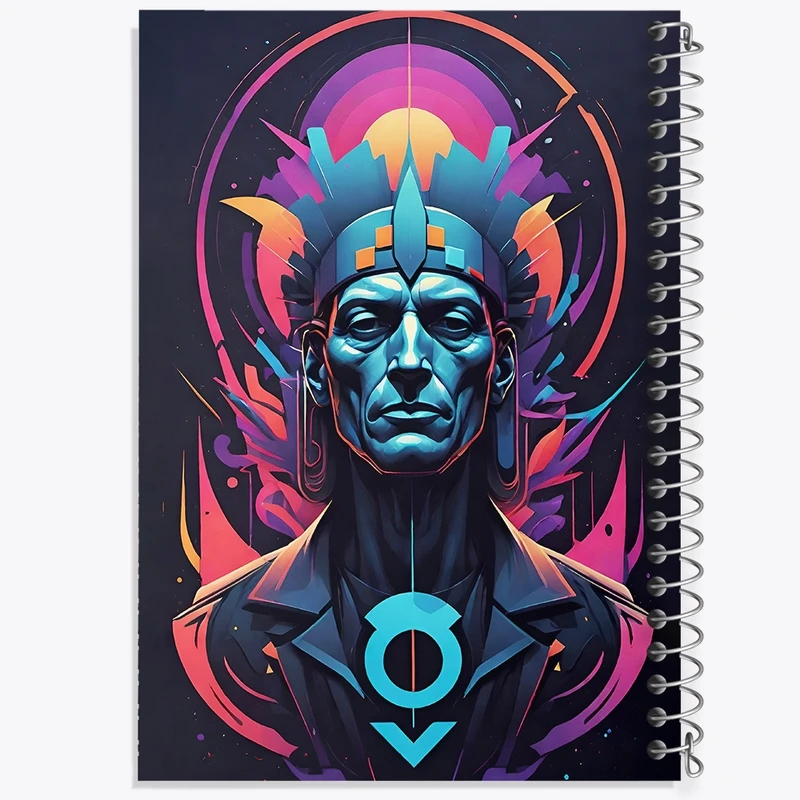 دفتر طراحی 50 برگ خندالو طرح مرد سرخپوستی کد F4665