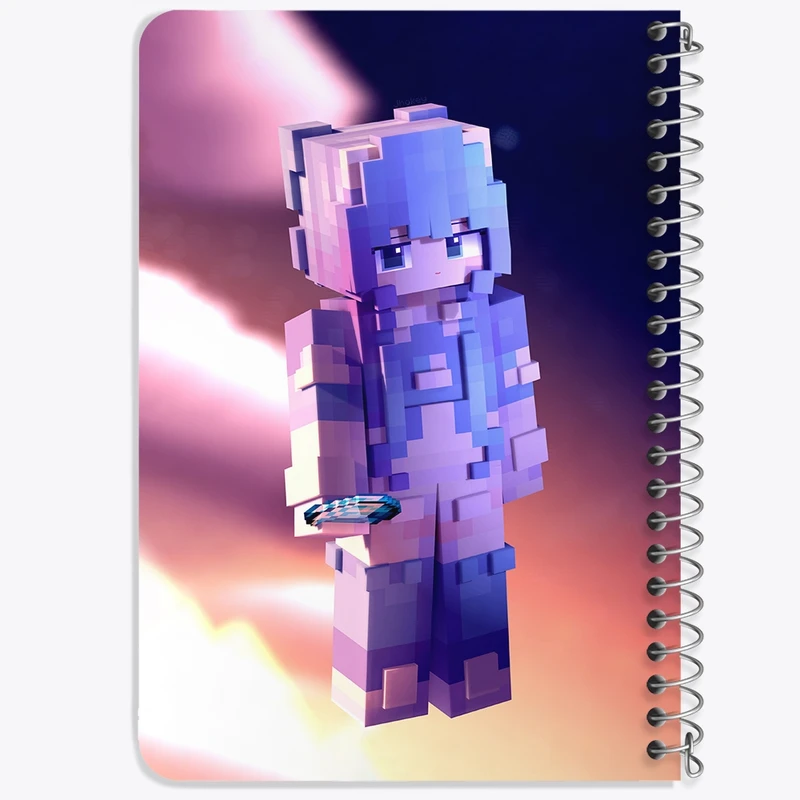 دفتر یادداشت 50 برگ خندالو طرح بازی ماینکرافت (Minecraft) کد N8737