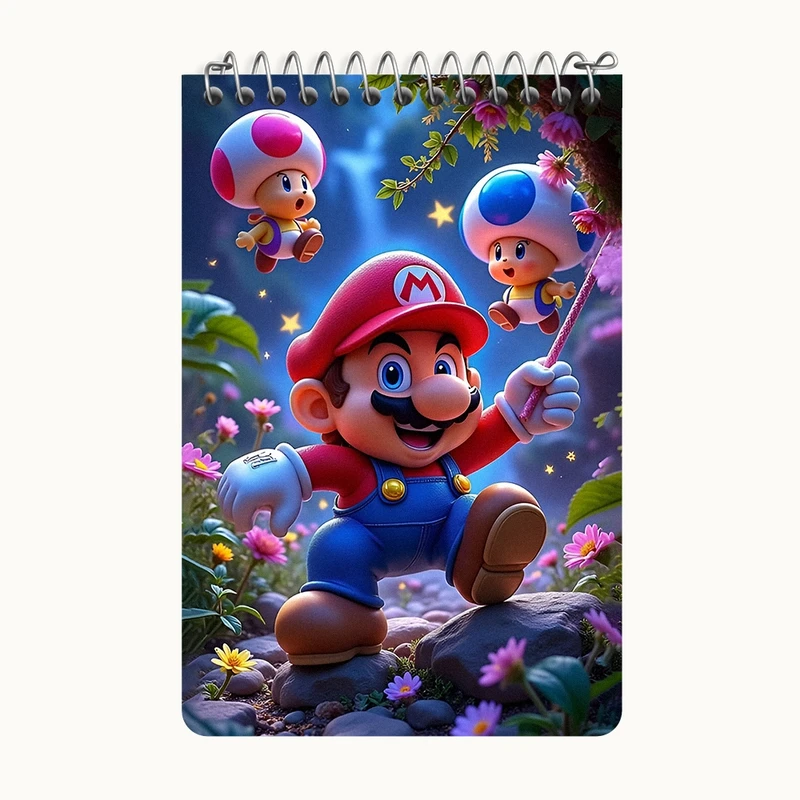دفتر یادداشت 50 برگ خندالو طرح سوپر ماریو کد F12845