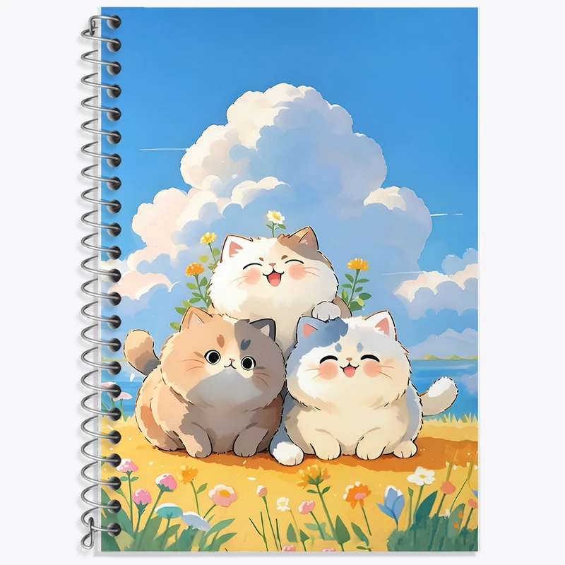 دفتر نت موسیقی 50 برگ خندالو طرح گربه های بازیگوش کد F12705