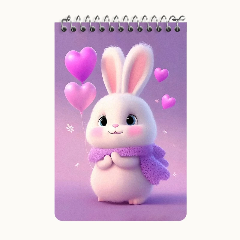 دفتر یادداشت 50 برگ خندالو طرح خرگوش بامزه کد F5757