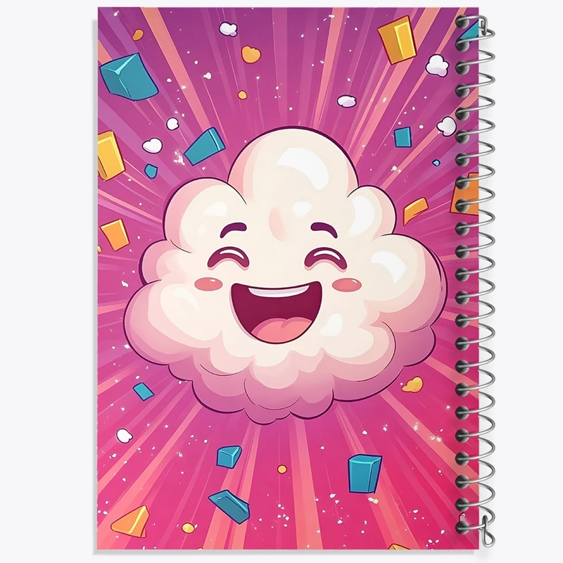 دفتر شطرنجی 50 برگ خندالو طرح ابر خندان کد N6854