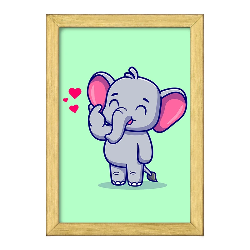 تابلو خندالو طرح  حیوانات بامزه فیل کد 25427