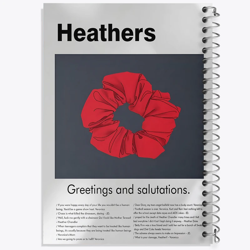دفتر مشق 100 برگ خندالو طرح Heathers کد F13810