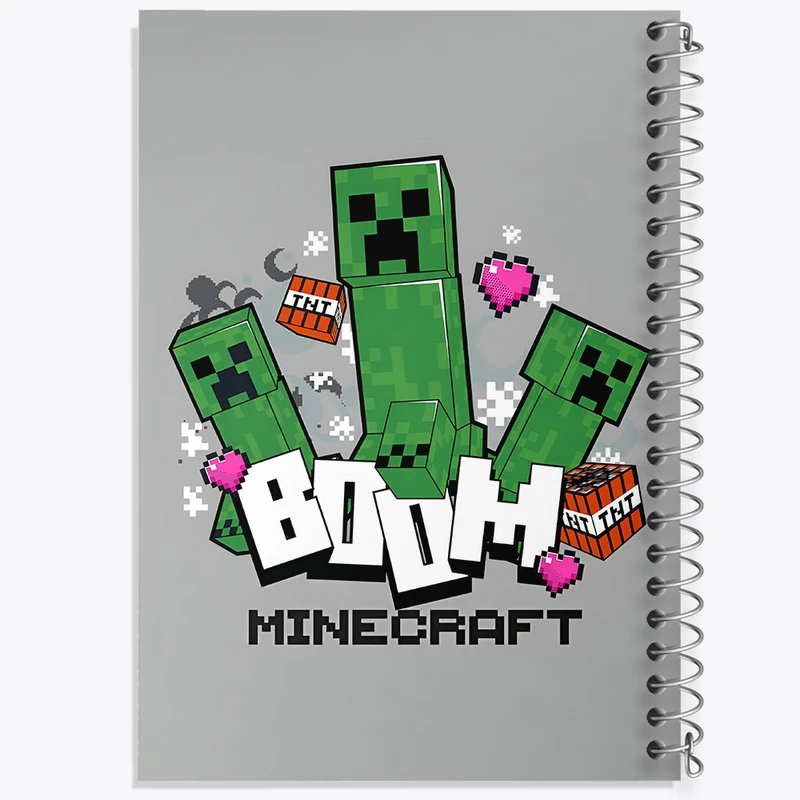 دفتر طراحی 50 برگ خندالو طرح بازی ماینکرافت (Minecraft) کد N9116