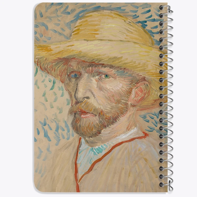 دفتر یادداشت 50 برگ خندالو طرح سلف پرتره ونسان ونگوگ (Van Gogh) کد 36811