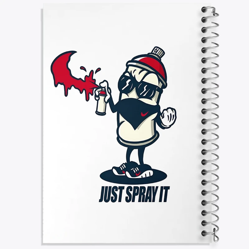 دفتر لیست خرید 50 برگ خندالو طرح اسپری رنگ بامزه کد F4373